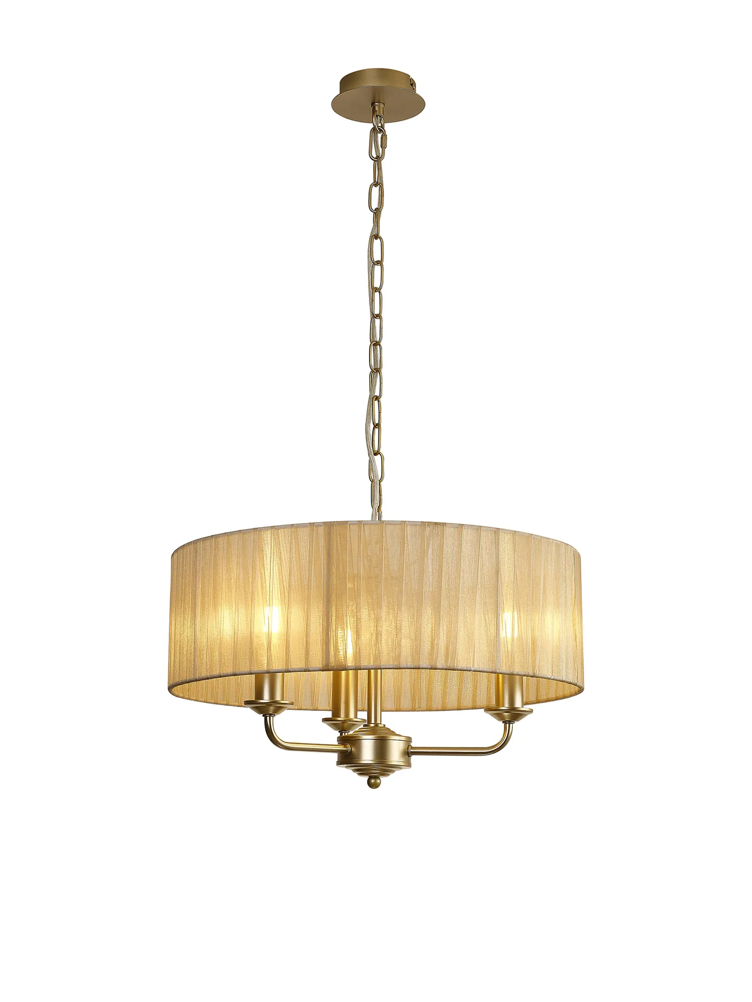 Banyan 45cm 3 Light Pendant Champagne Gold; Soft Bronze